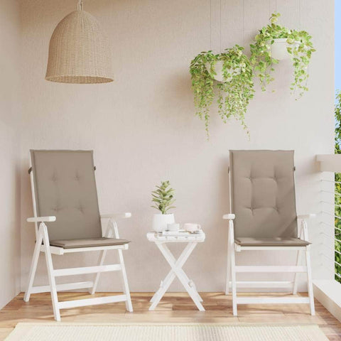 Garden Chair Cushions 2 pcs Taupe