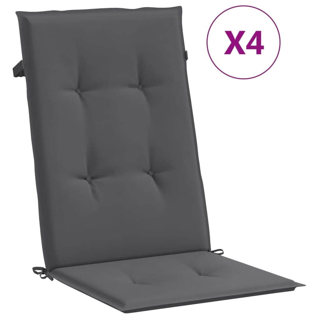 Garden Chair Cushions 4 pcs Anthracite