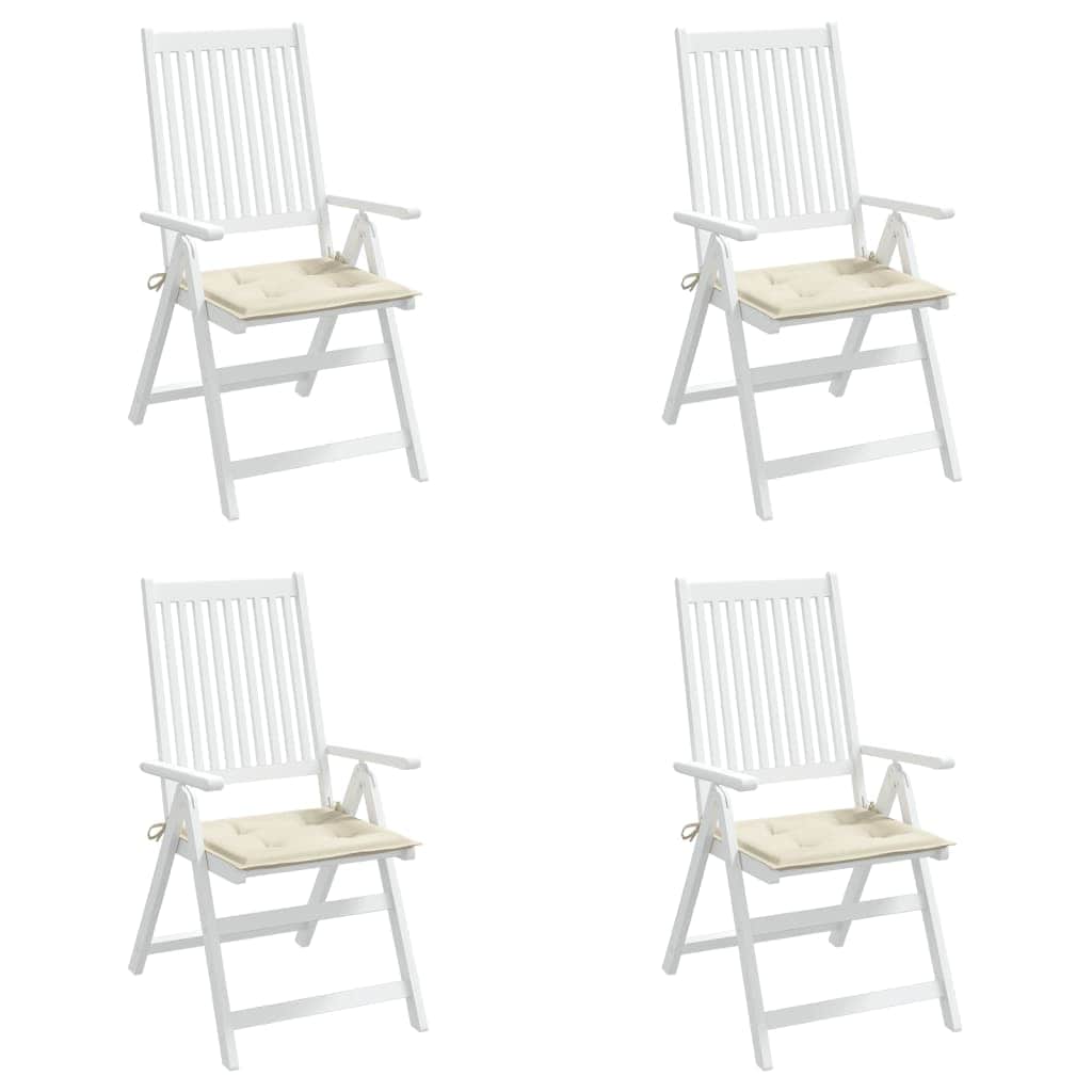Garden Chair Cushions 4 pcs Cream