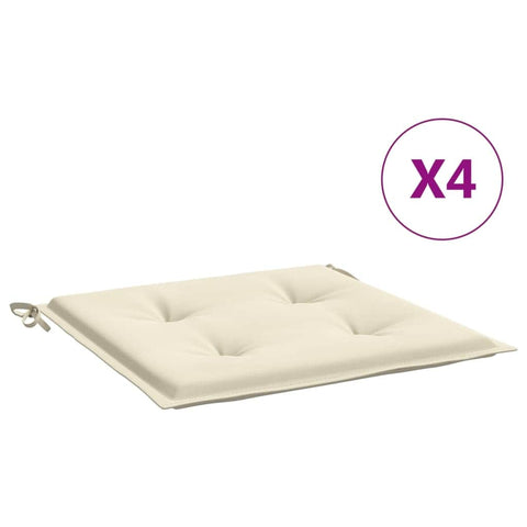 Garden Chair Cushions 4 pcs Cream