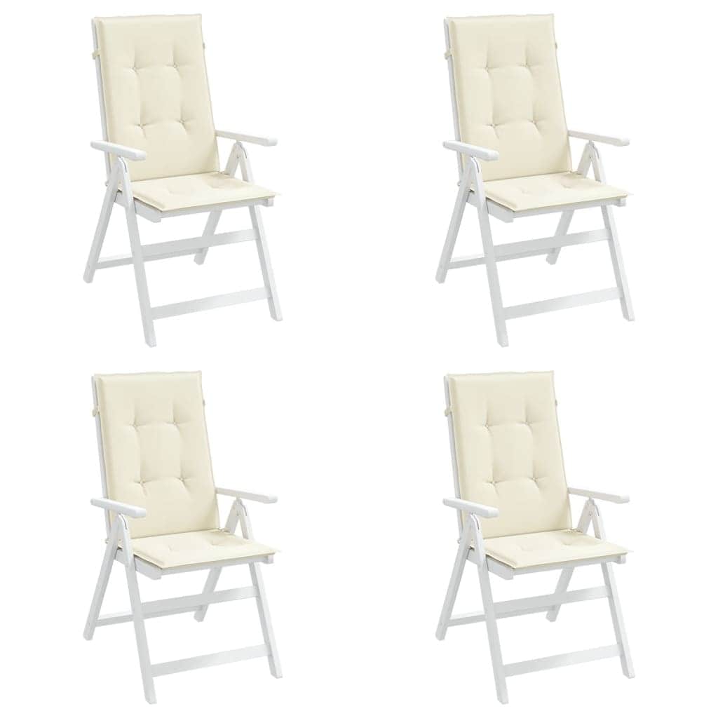 Garden Chair Cushions 4 pcs Cream
