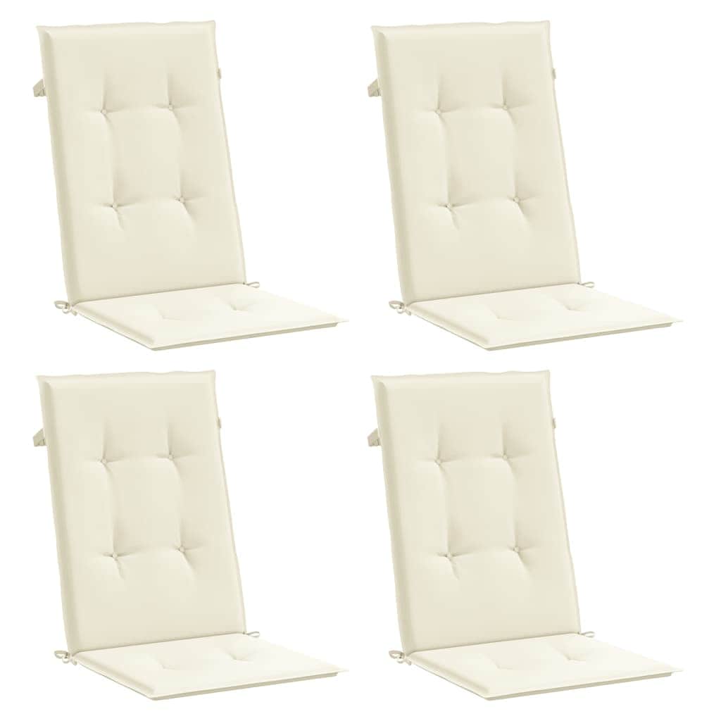 Garden Chair Cushions 4 pcs Cream
