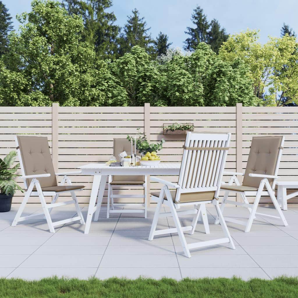 Garden Chair Cushions 4 pcs Taupe
