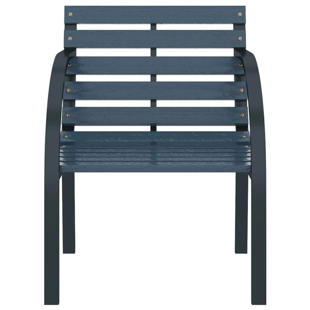Garden Chairs 2 pcs Grey Wood