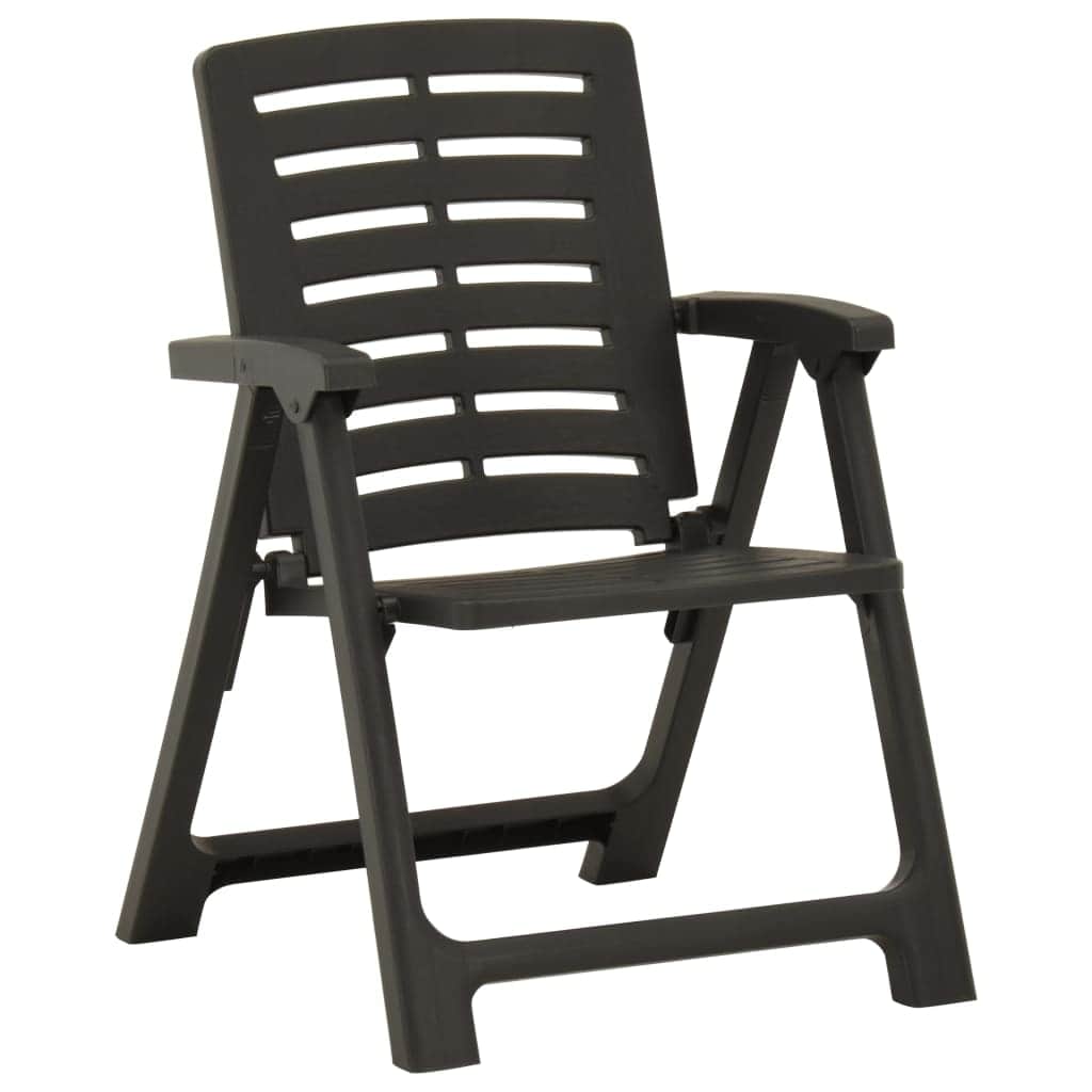 Garden Chairs 2 pcs Plastic Green | 2 Pcs