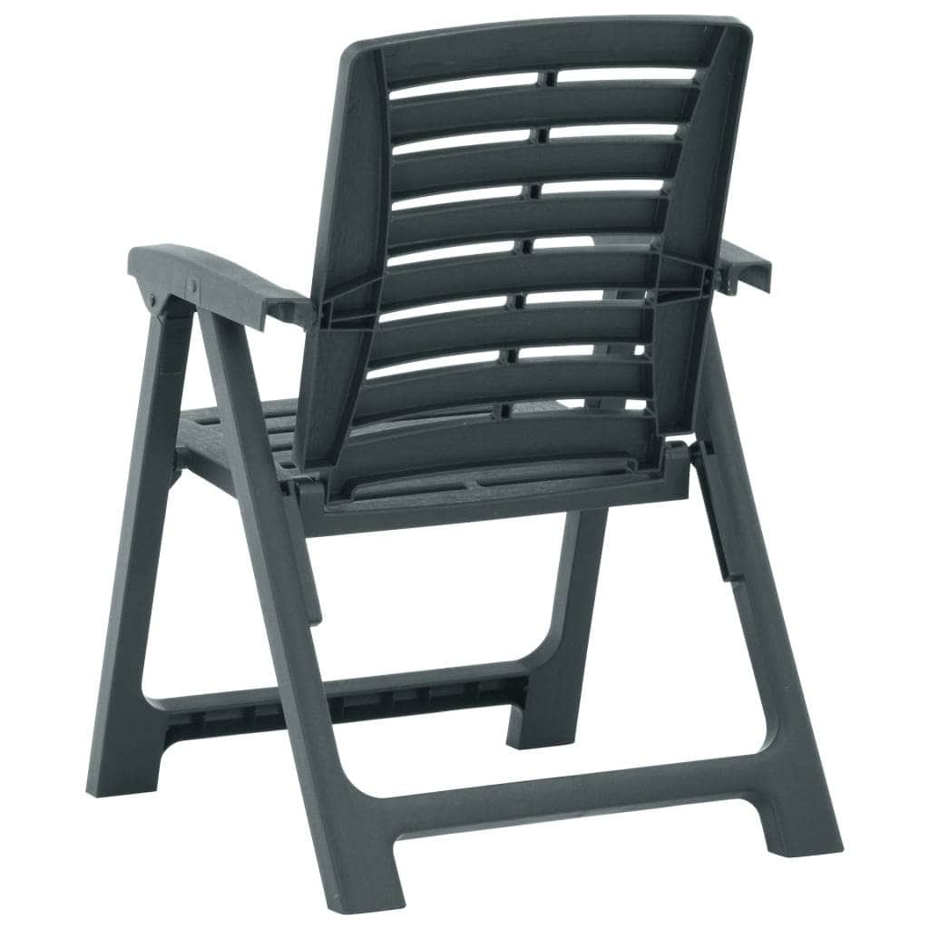 Outdoor Chairs - Garden Chairs 2 pcs Plastic Green