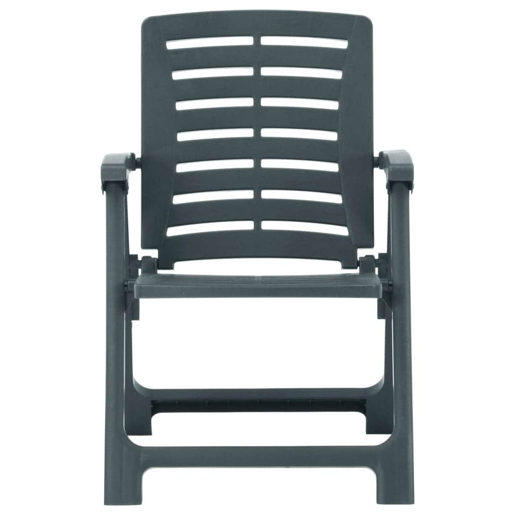 2 Pcs - Garden Chairs 2 pcs Plastic Green
