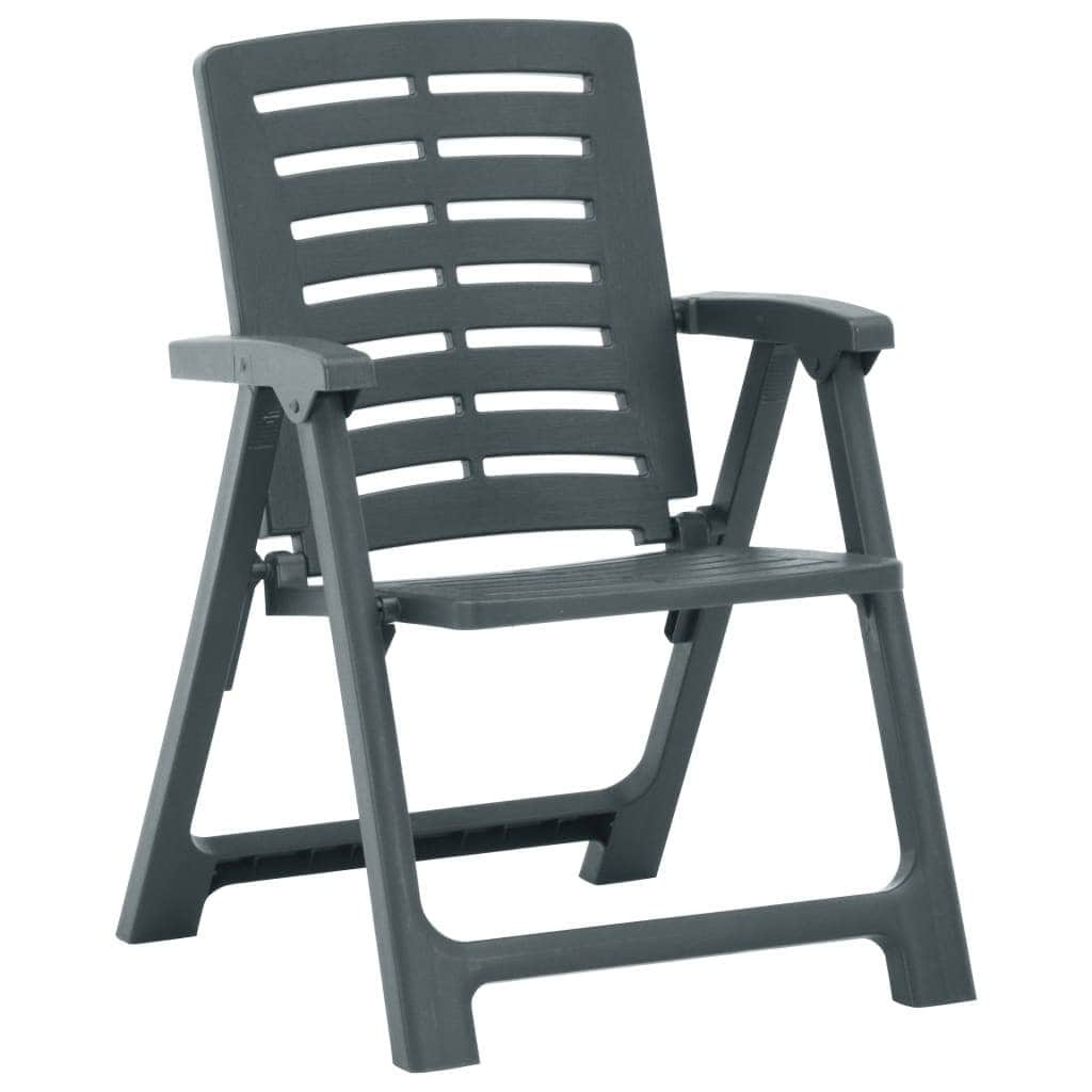 Garden Chairs 2 pcs Plastic Green | Green colour