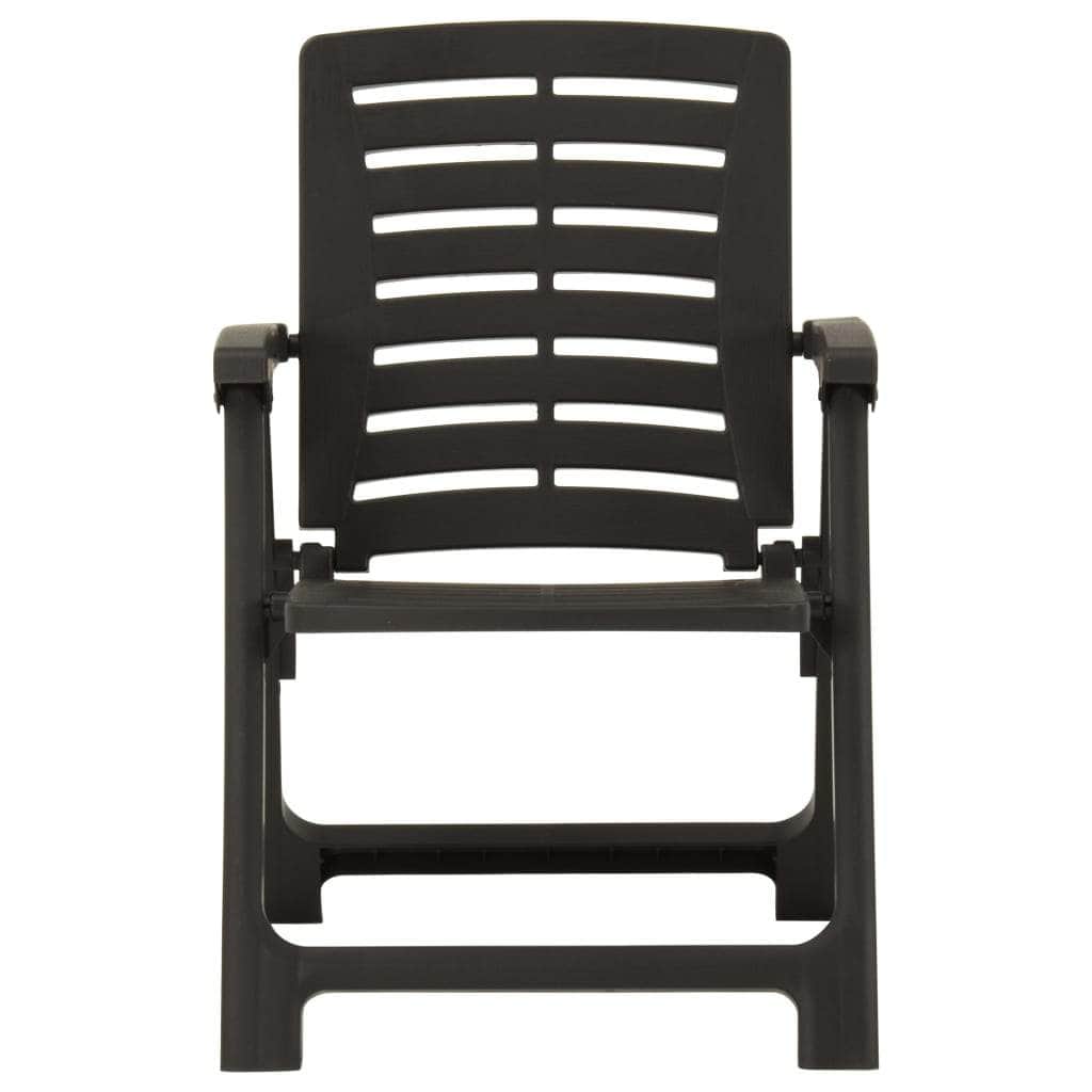 Garden Chairs 2 pcs Plastic Green | Outdoor Chairs
