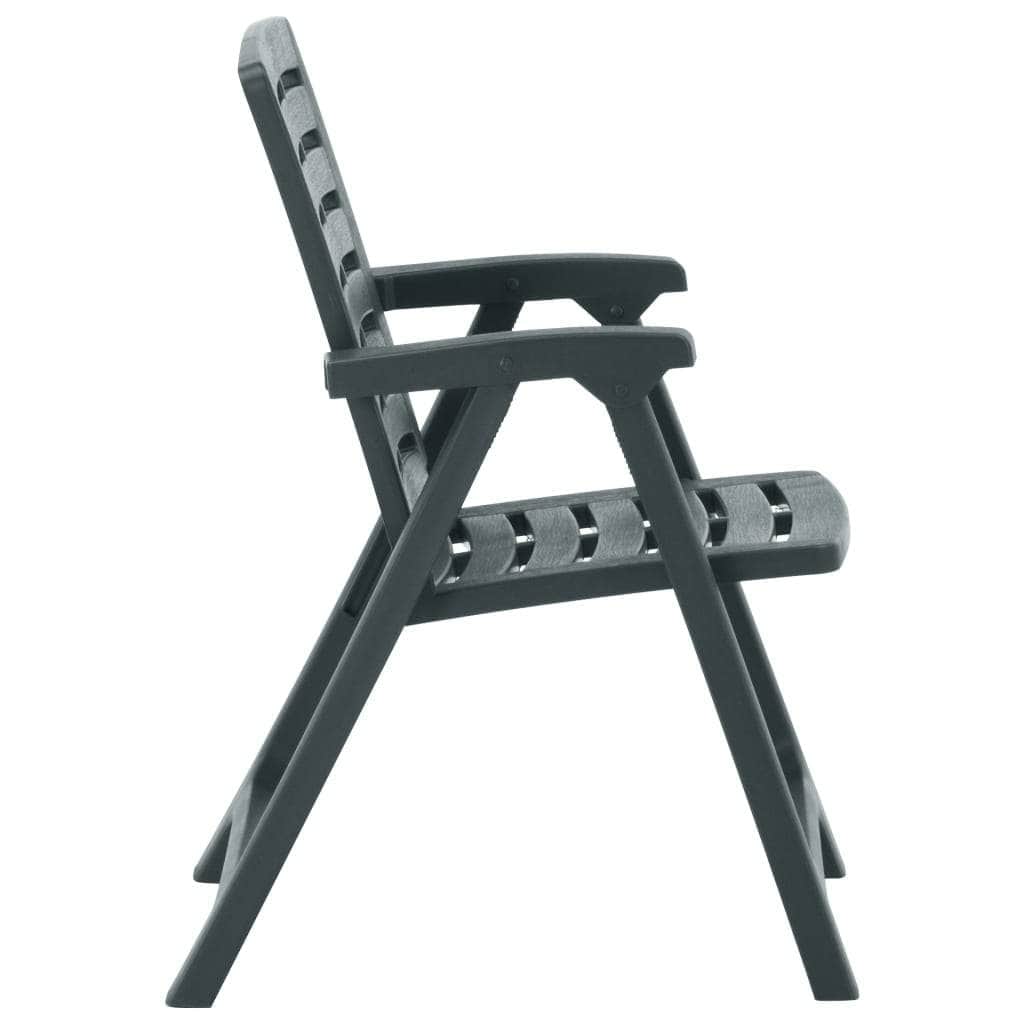 Garden Chairs 2 pcs Plastic Green, Plastic finish