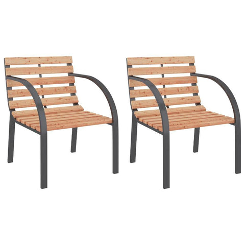 Garden Chairs 2 pcs Wood