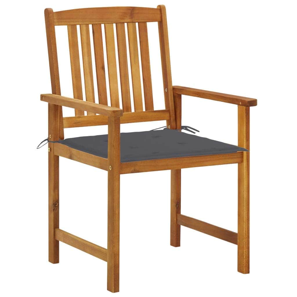 Garden Chairs with Cushions 4 pcs Solid Acacia Wood | Acacia finish
