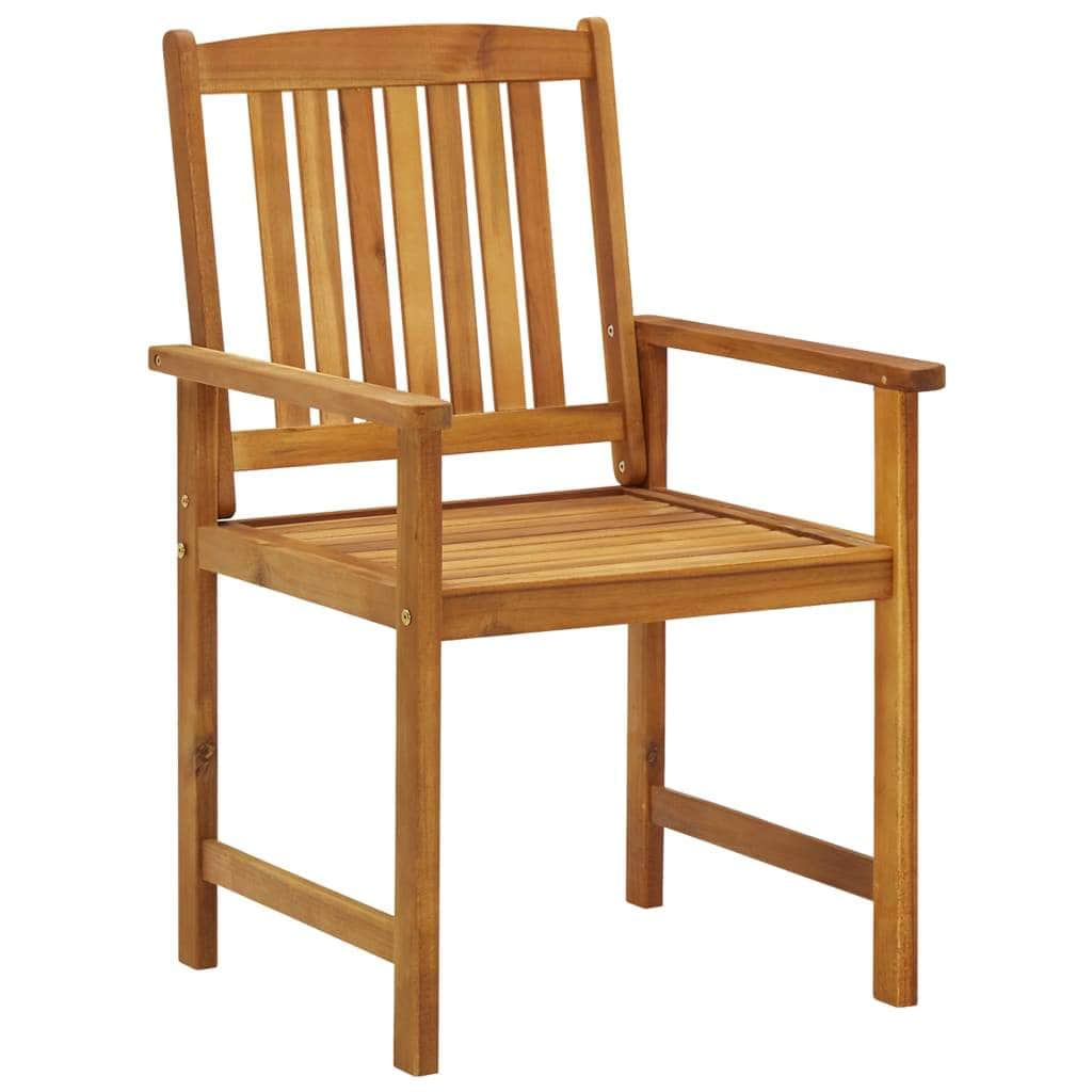 Outdoor Chairs - Garden Chairs with Cushions 4 pcs Solid Acacia Wood