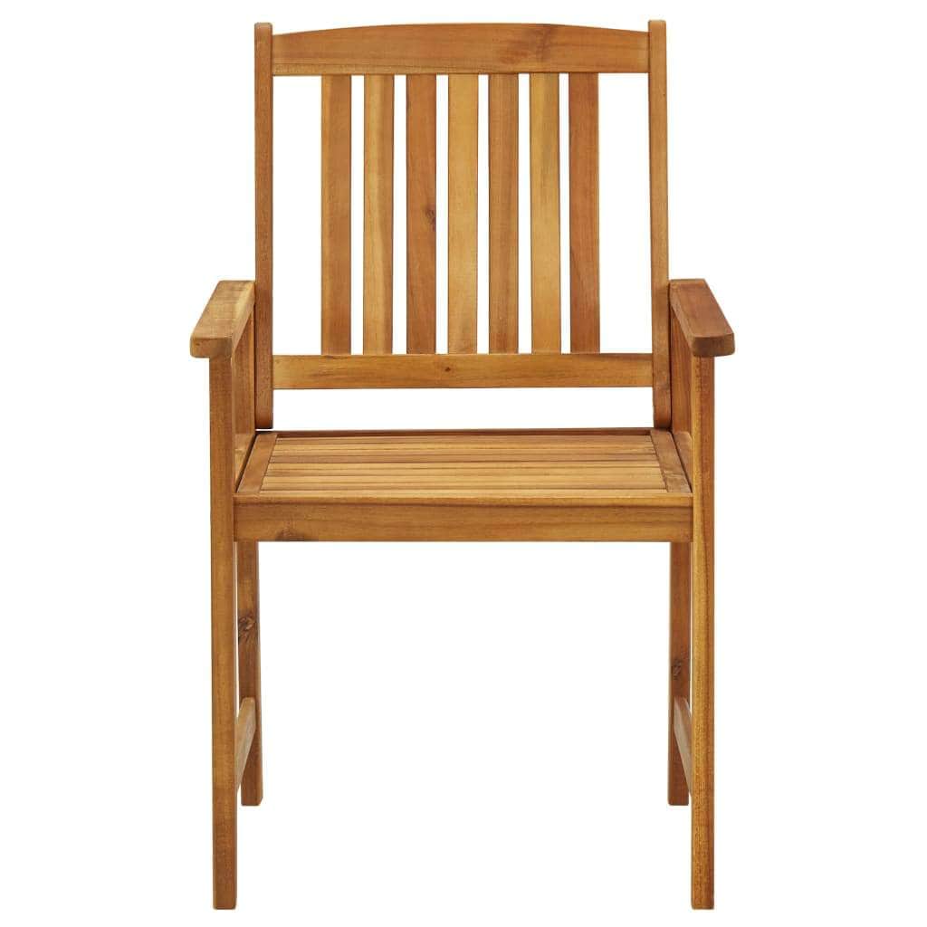 Acacia finish - Garden Chairs with Cushions 4 pcs Solid Acacia Wood