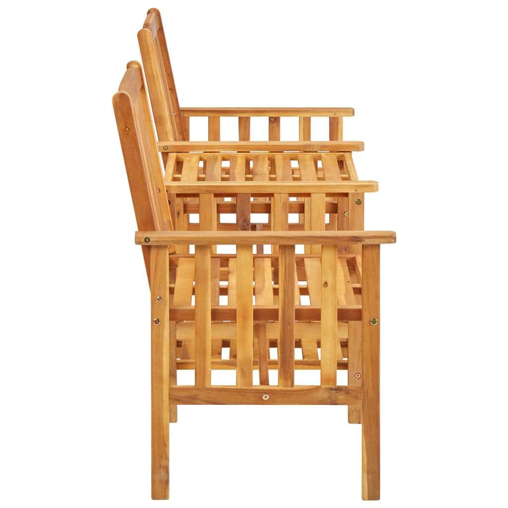 Garden Chairs with Tea Table  Solid Acacia Wood