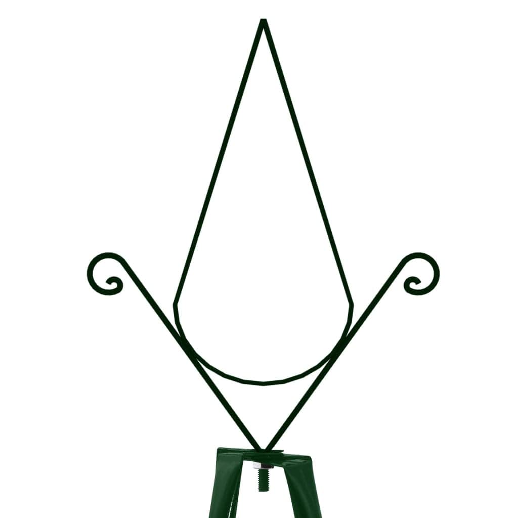 Garden Arches, Trellises, Arbours & Pergolas - Garden Climbing Plant Racks 2 pcs Dark Green