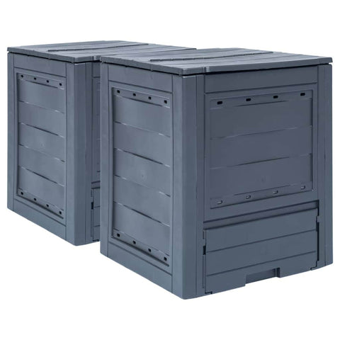 Garden Composters 2 pcs Grey 520 L