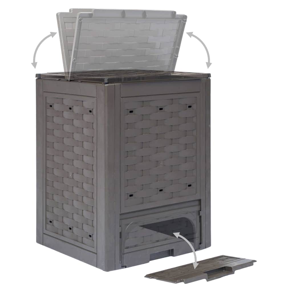 Garden Composters 3 pcs Brown 900 L