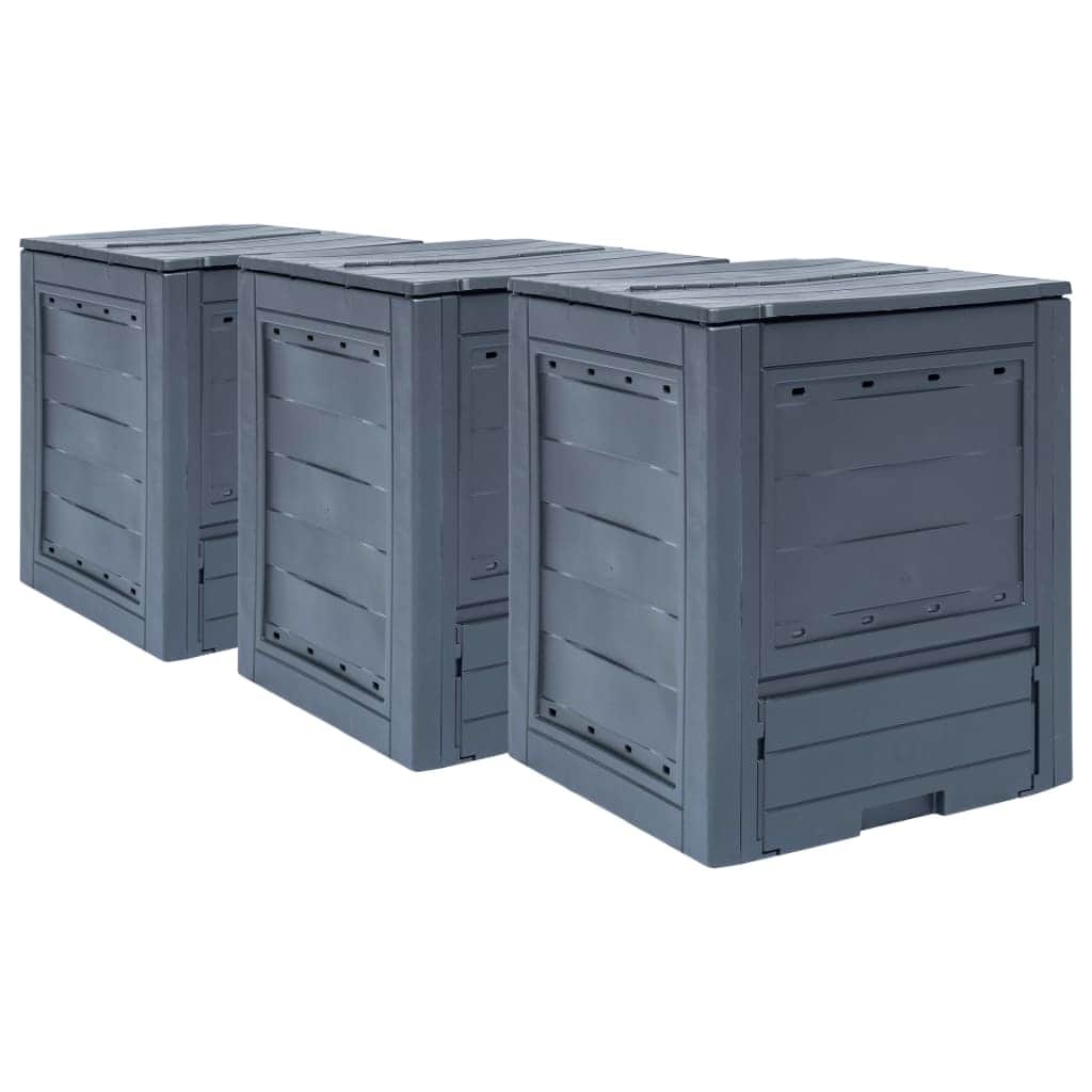 Garden Composters 3 pcs Grey 780 L