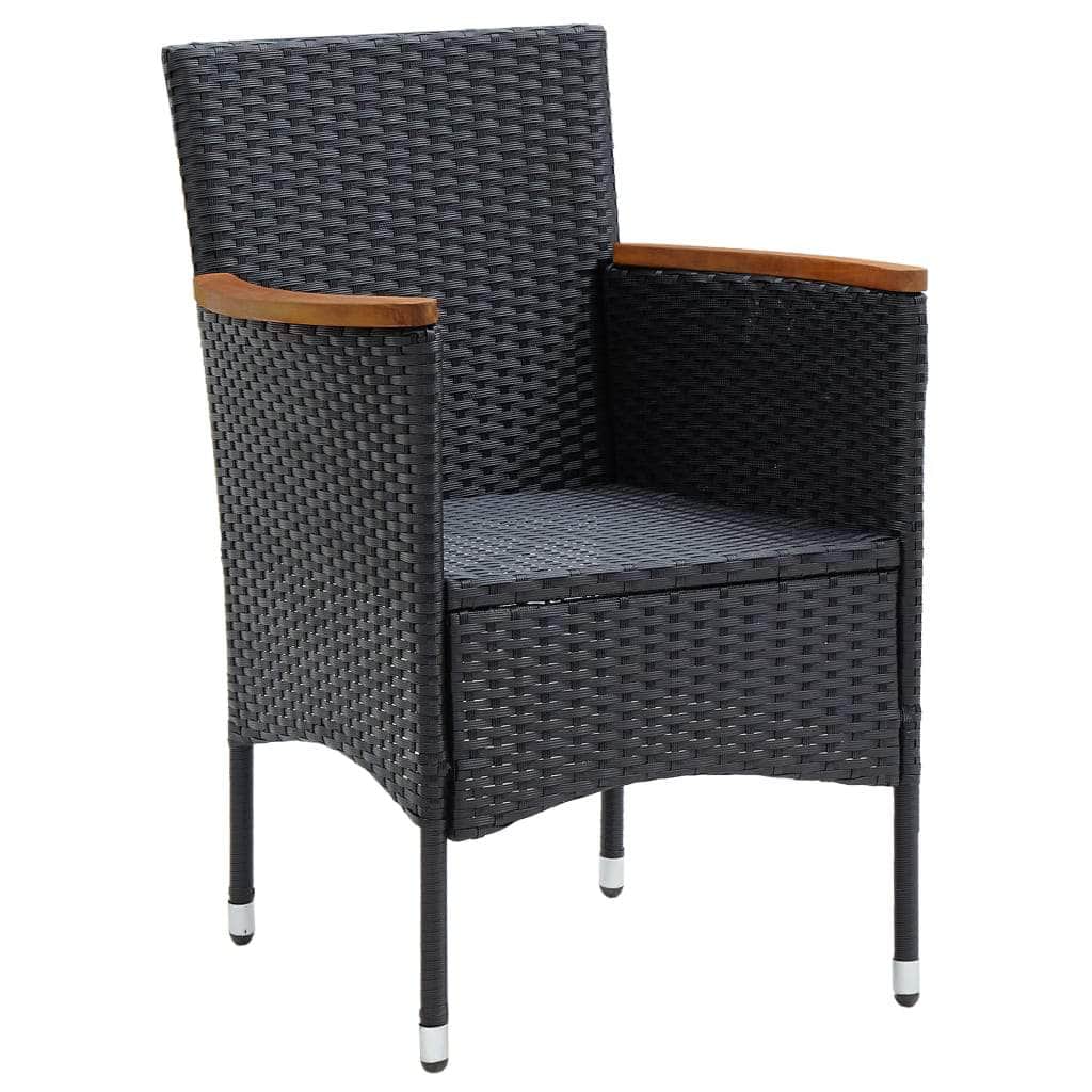 Garden Dining Chairs 4 pcs Poly Rattan | Rattan finish