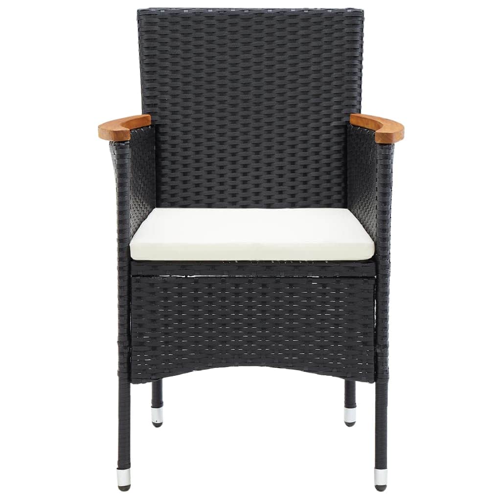 Outdoor Chairs - Garden Dining Chairs 4 pcs Poly Rattan