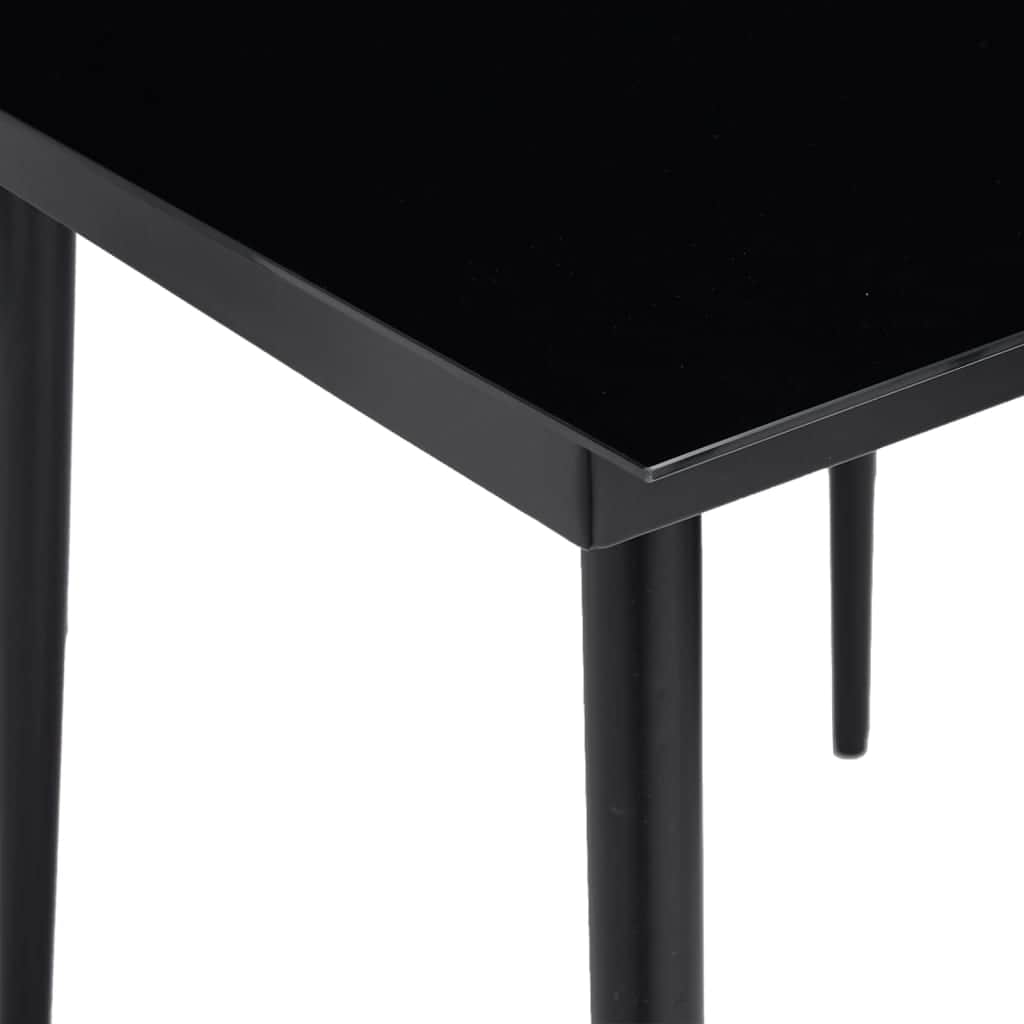 Steel finish - Garden Dining Table Black Steel and Glass