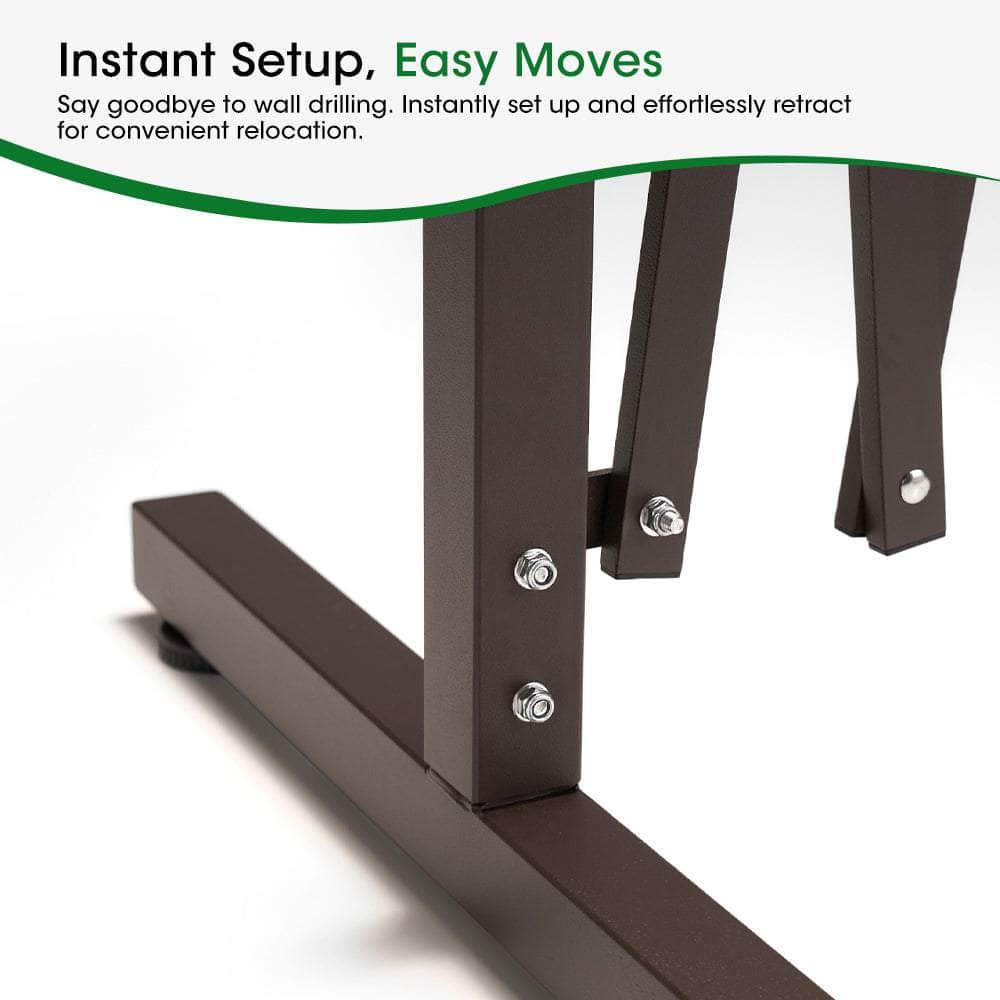 Garden Fence Gate Expandable Barrier Indoor Outdoor Brown