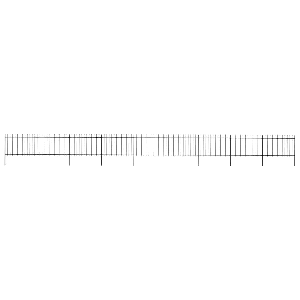 Garden Fence Home with Spear Top Steel _Black