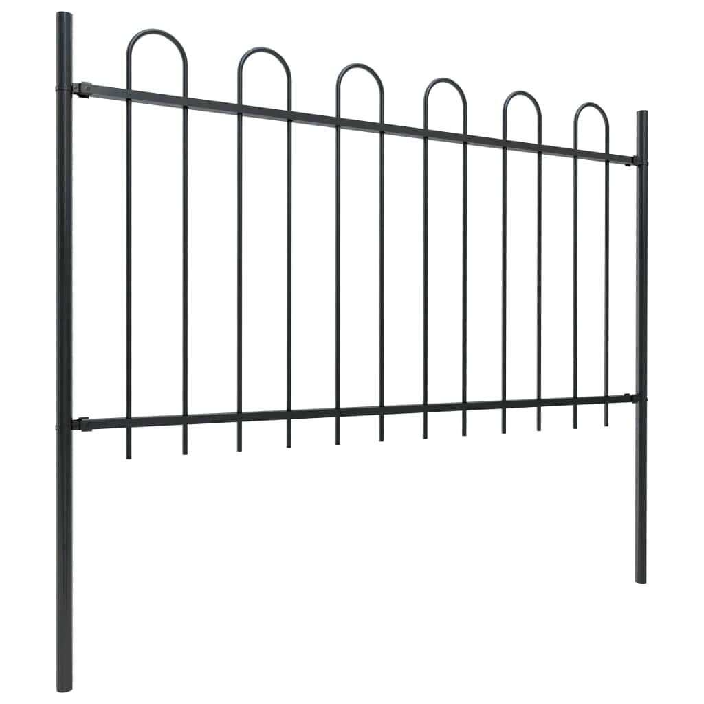 Garden Fence with Hoop Top Steel Durable - Simple deals