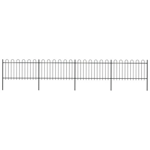 Garden Fence with Hoop Top Steel Study