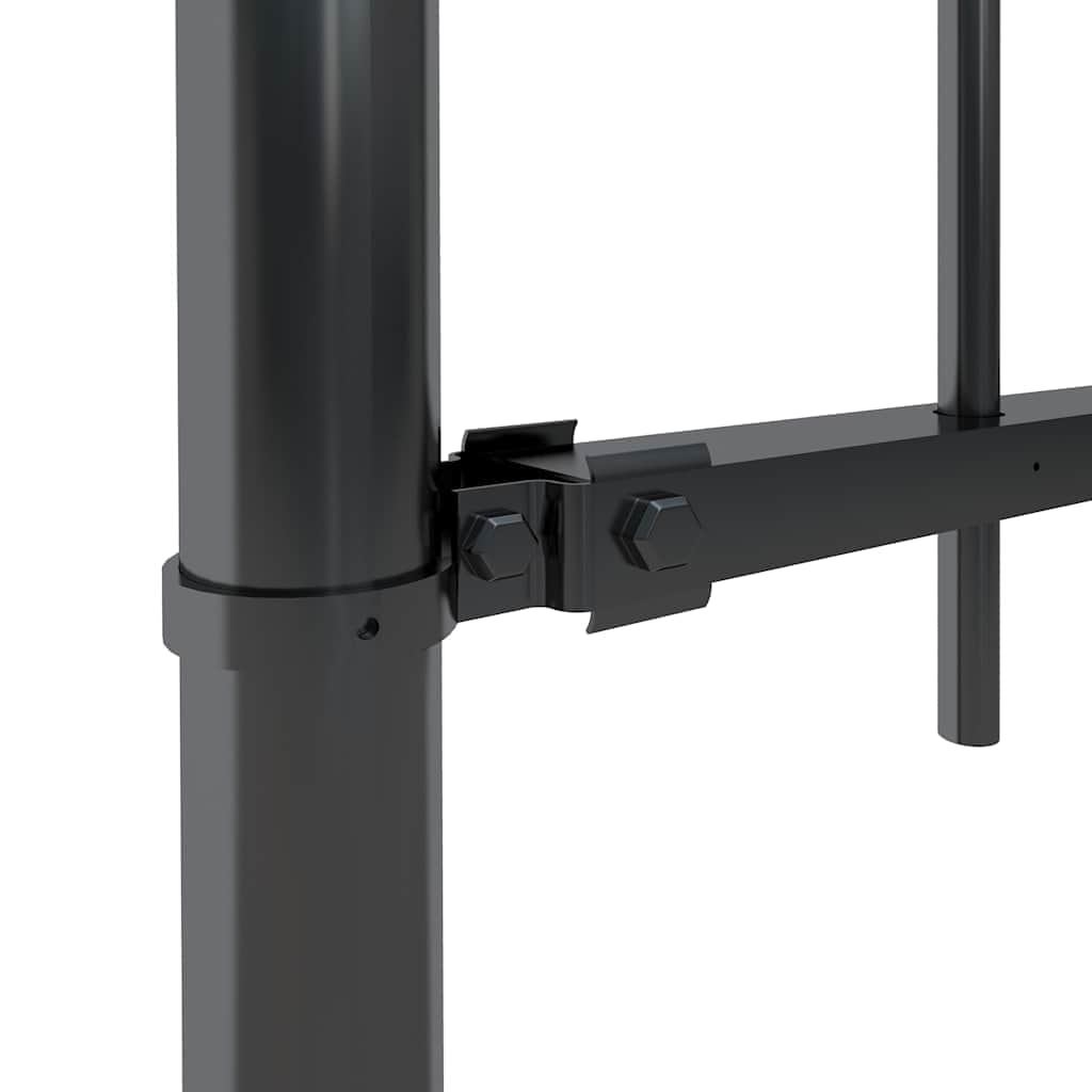 Garden Fence with Spear Top Steel (Black)
