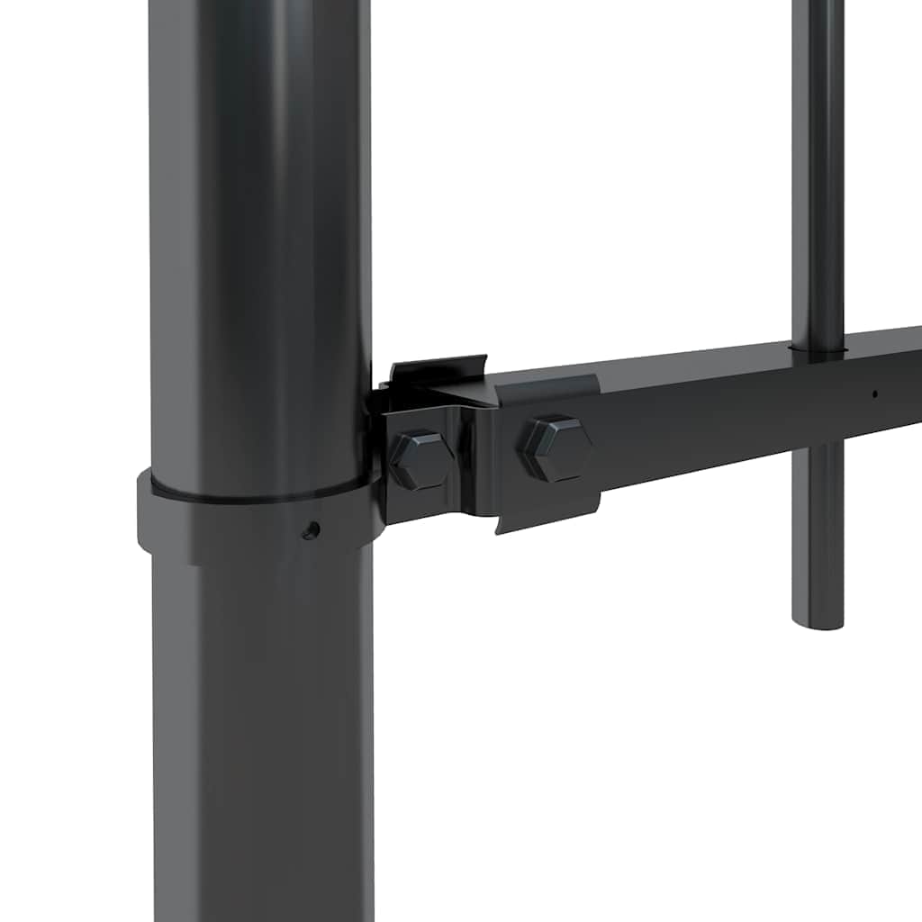 Garden Fence with Spear Top Steel {Black}