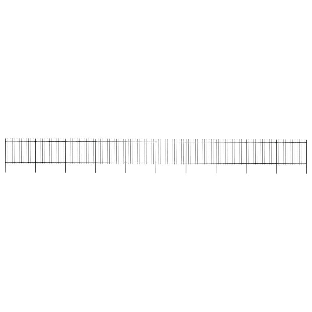 Garden Fence with Spear Top Steel Heavy Duty