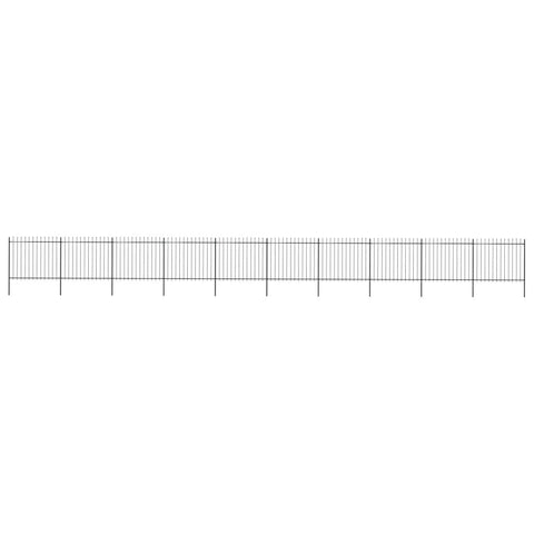 Garden Fence with Spear Top Steel Heavy Duty