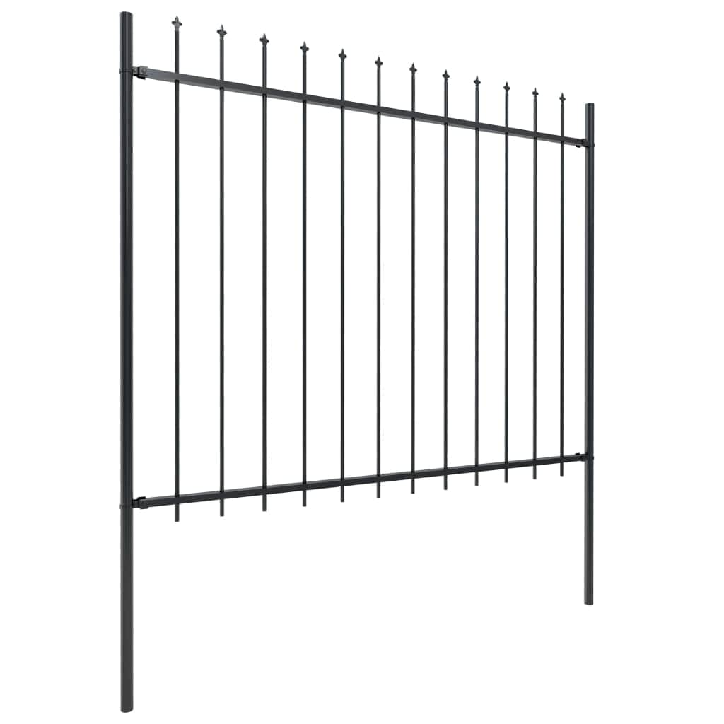Garden Fence with Spear Top Steel Heavy Duty