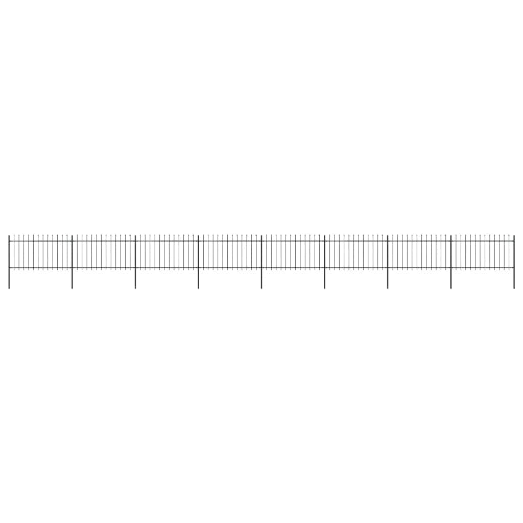 Garden Fence with Spear Top Steel Study