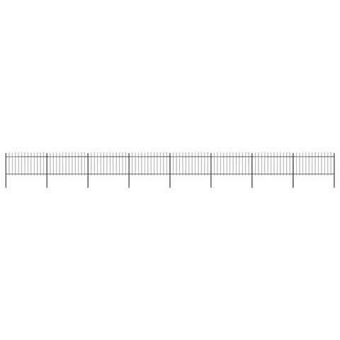 Garden Fence with Spear Top Steel Study
