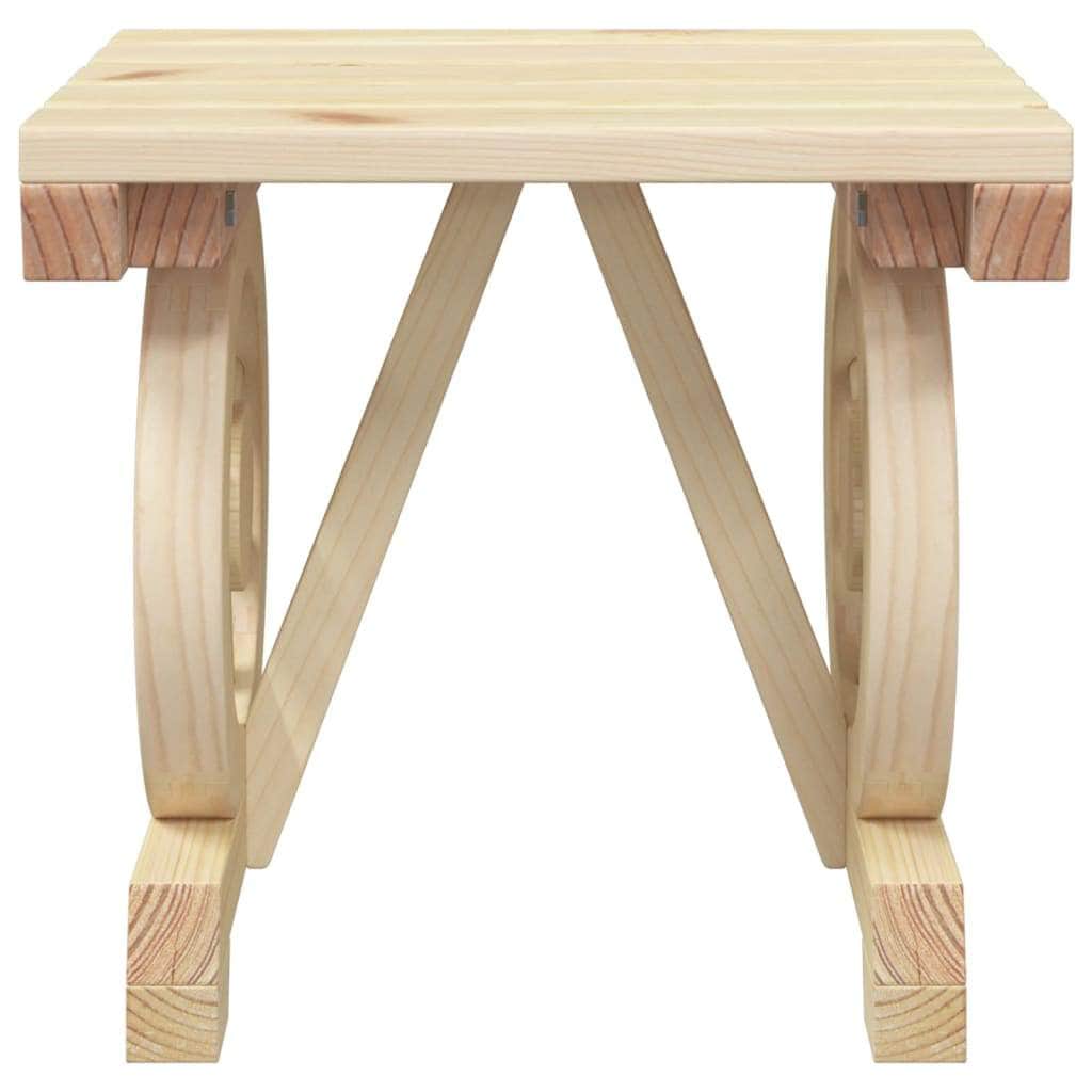 Garden Footstool - Solid Wood Fir