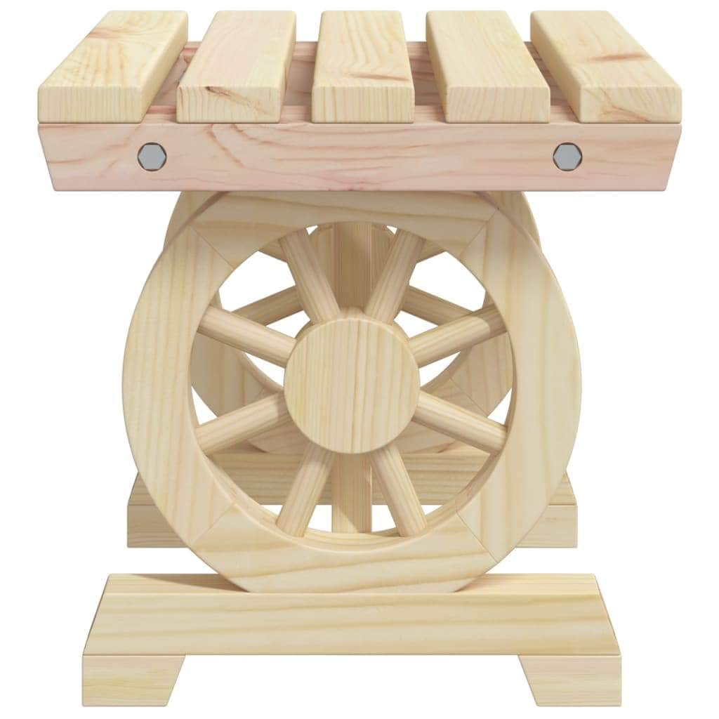 Garden Footstool - Solid Wood Fir