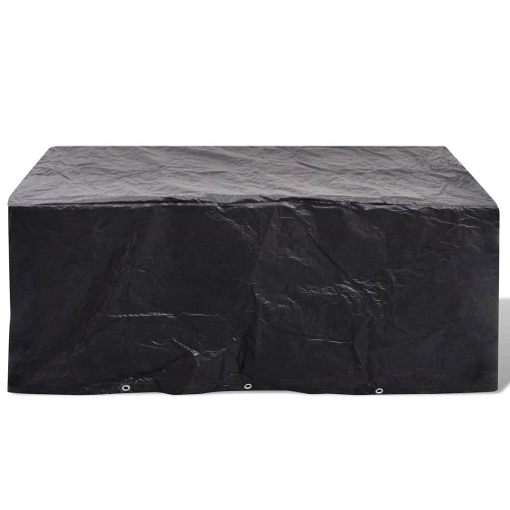 Garden Furniture Covers 2 pcs 6 Person Poly Rattan Set 10 Eyelets