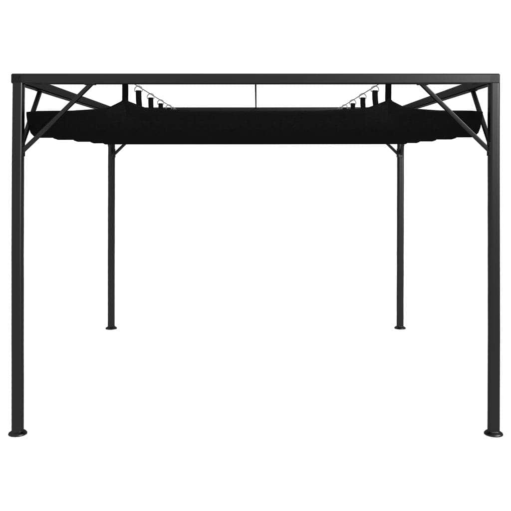 Garden Gazebo with Retractable Roof Canopy Anthracite