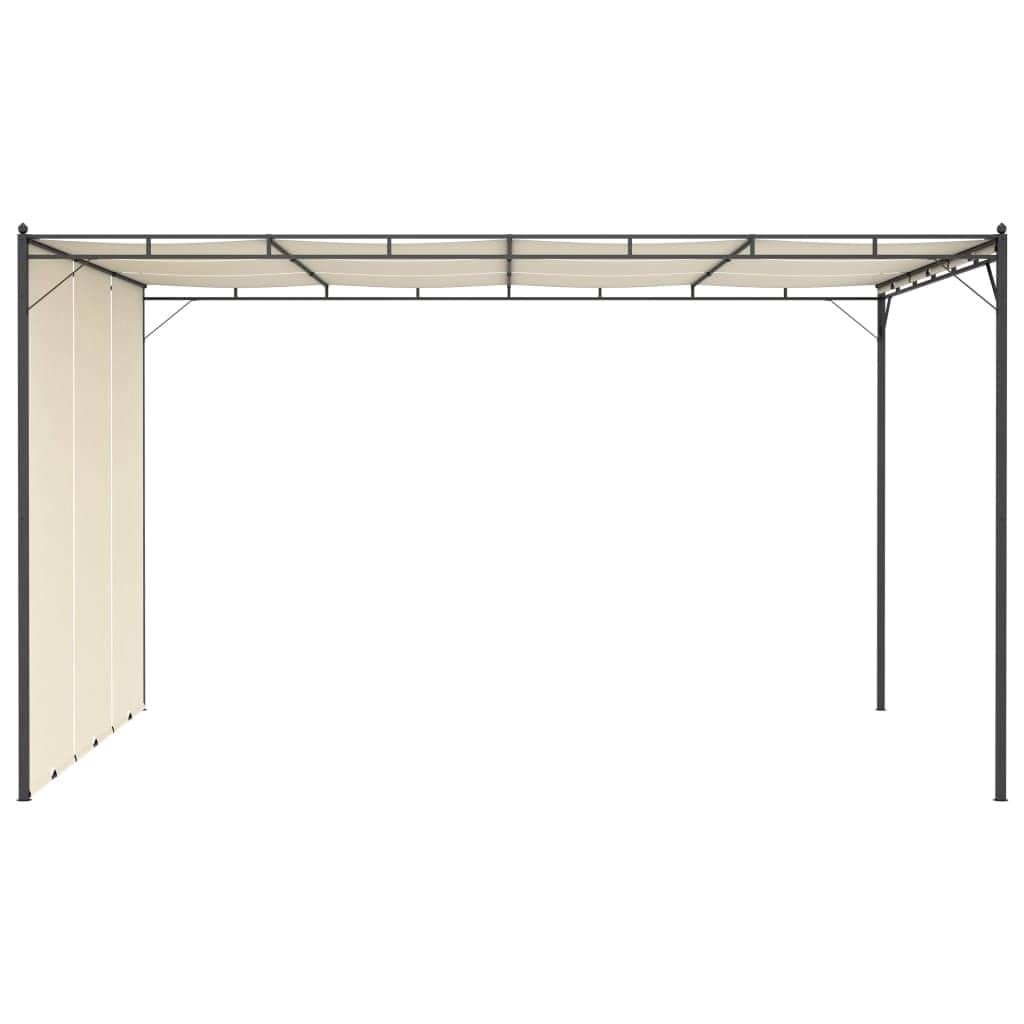 Garden Gazebo with Side Curtain Cream