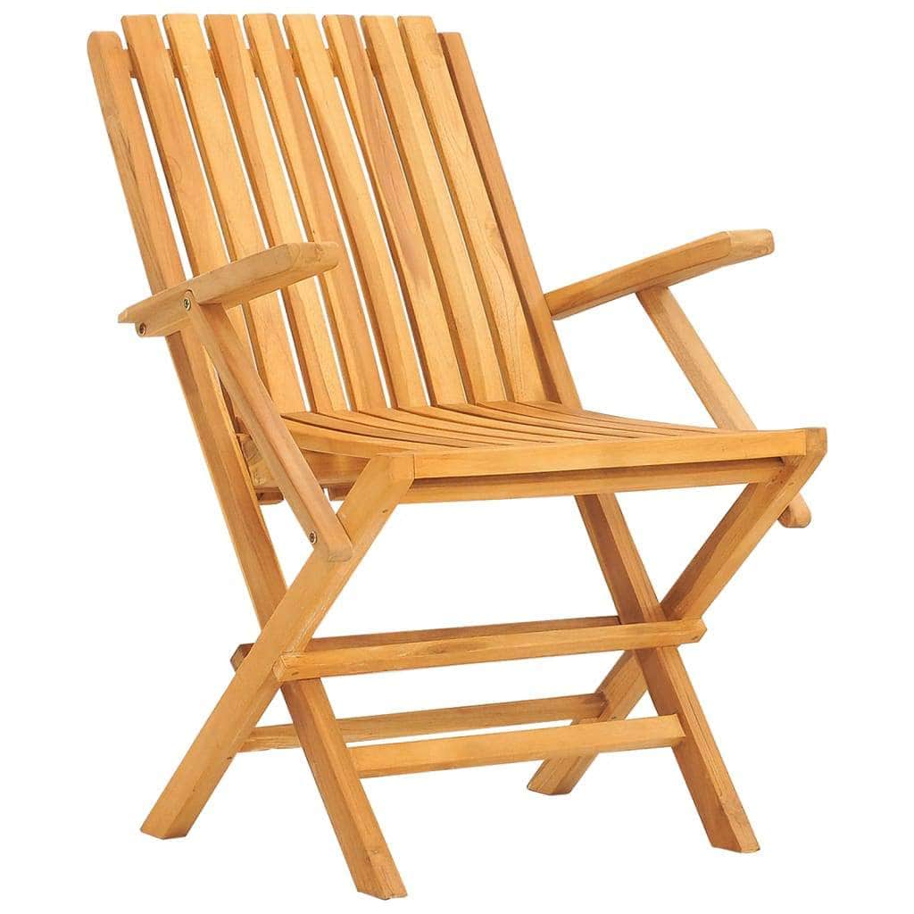 Garden Glimmer: 5-Piece Solid Teak Dining Set