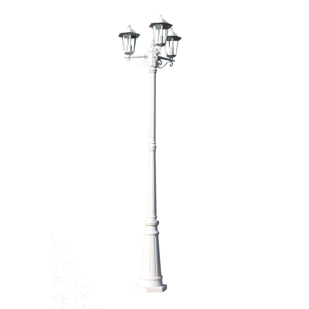 215 Cm - Garden Lamp Post White 215 cm