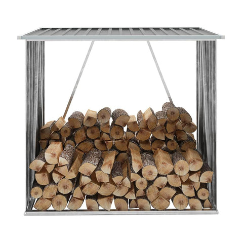 Garden Log Storage Shed Galvanised Steel