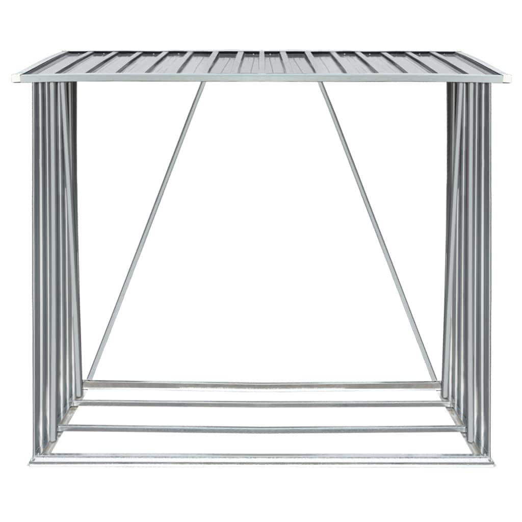 Garden Log Storage Shed Galvanised Steel - Simple deals