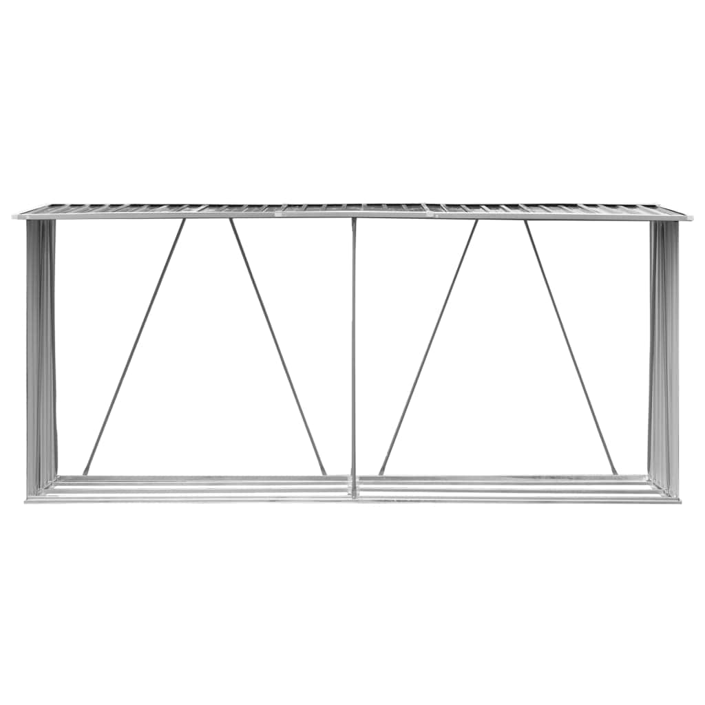Garden Log Storage Shed Galvanised Steel Anthracite