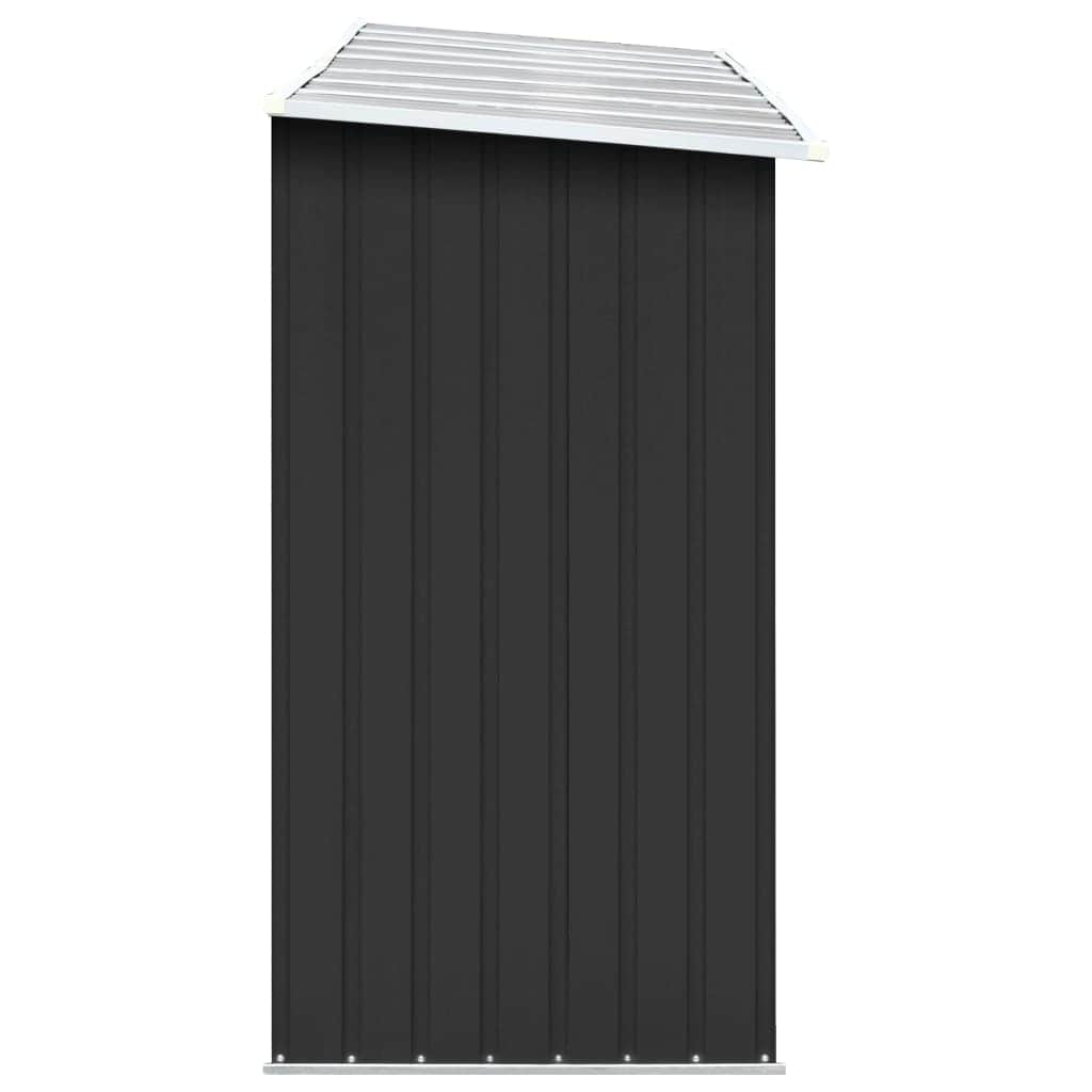 Garden Log Storage Shed Galvanised Steel Anthracite