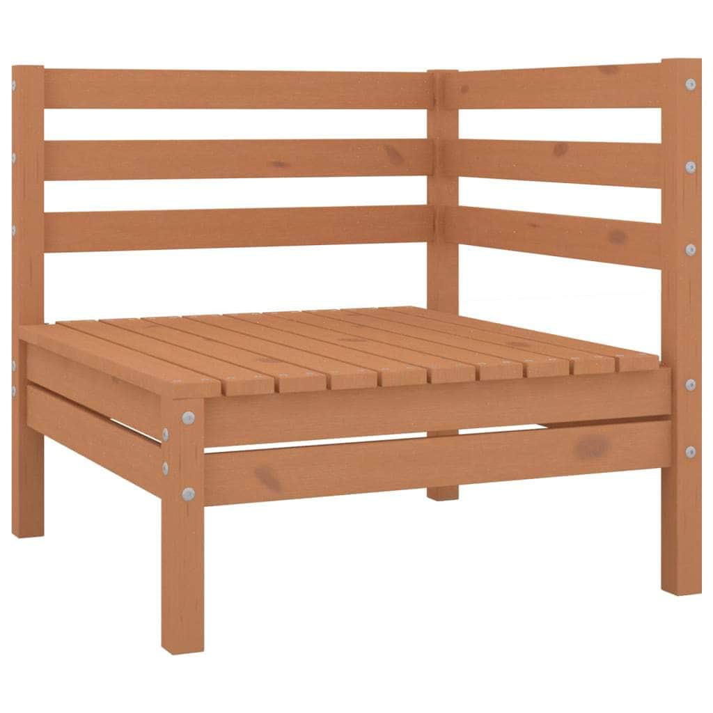 Garden Lounge Set 5 Piece Outdoor Solid Pinewood Honey Brown