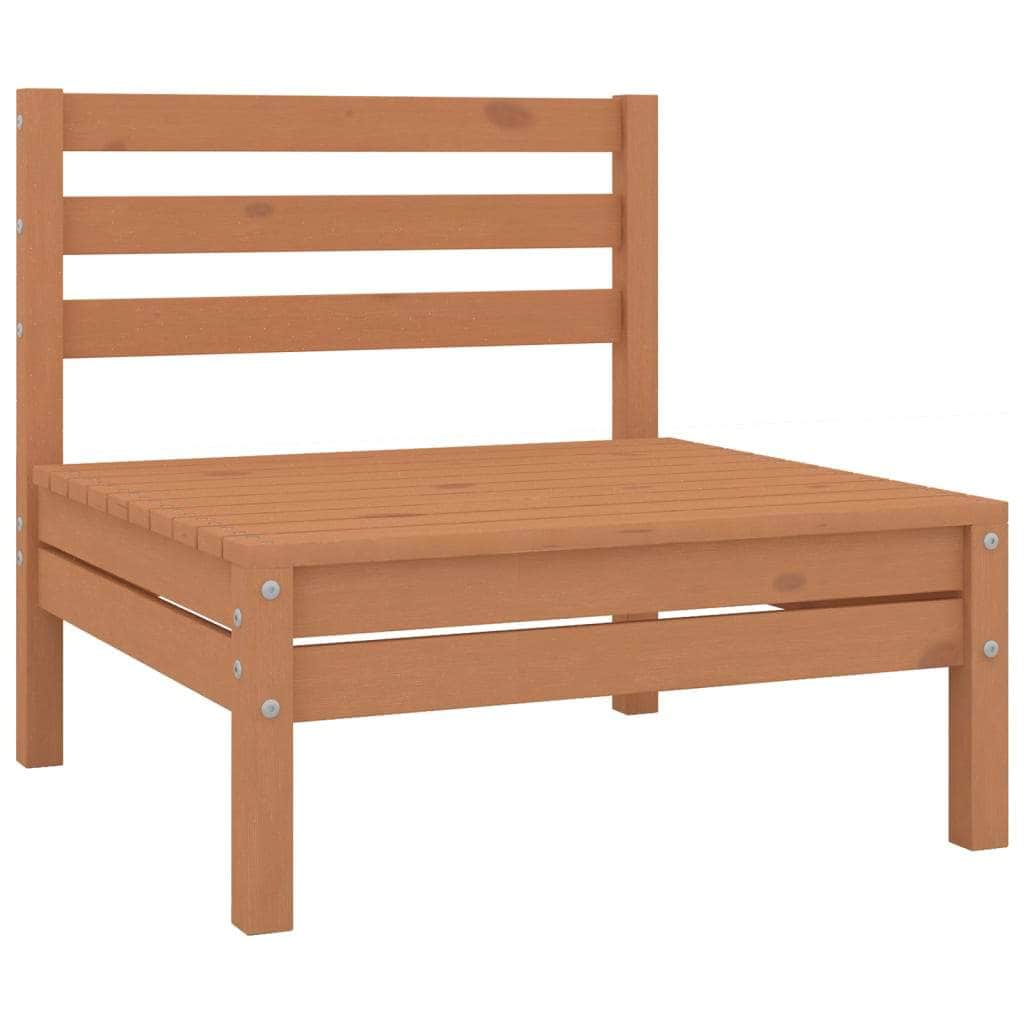 Garden Lounge Set 5 Piece Outdoor Solid Pinewood Honey Brown